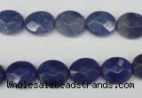 CAJ580 15.5 inches 10*12mm faceted oval blue aventurine beads wholesale