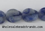 CAJ584 15.5 inches 16*16mm curved moon blue aventurine beads wholesale