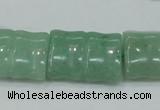 CAJ60 15.5 inches 18*25mm flat bamboo green aventurine jade beads