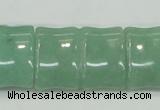 CAJ61 15.5 inches 22*30mm flat bamboo green aventurine jade beads