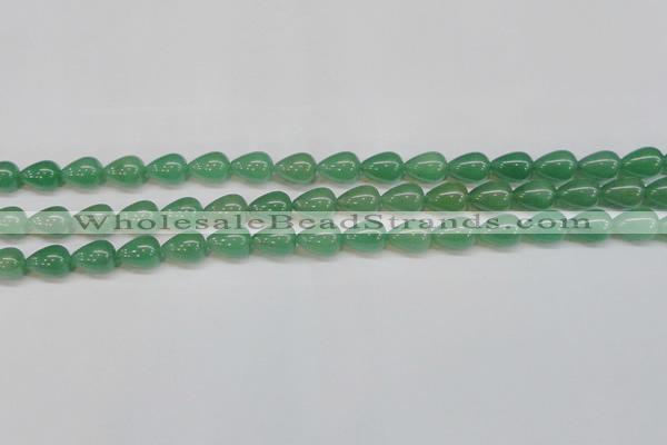 CAJ632 15.5 inches 10*14mm teardrop green aventurine beads