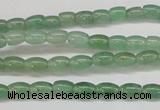 CAJ640 15.5 inches 4*6mm rice green aventurine beads