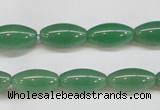 CAJ646 15.5 inches 8*16mm rice green aventurine beads