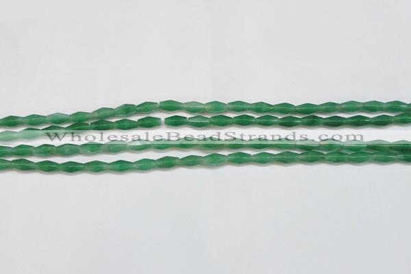 CAJ650 15.5 inches 6*12mm hexahedron green aventurine beads