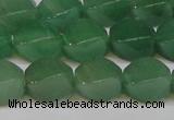 CAJ666 15.5 inches 10*14mm twisted rice green aventurine beads