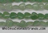 CAJ683 15.5 inches 8*8mm heart green aventurine beads