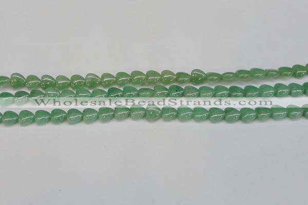 CAJ684 15.5 inches 10*10mm heart green aventurine beads