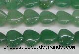 CAJ685 15.5 inches 12*12mm heart green aventurine beads