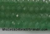 CAJ702 15.5 inches 5*8mm faceted rondelle green aventurine beads