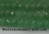 CAJ703 15.5 inches 6*10mm faceted rondelle green aventurine beads