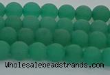 CAJ711 15.5 inches 6mm round matte green aventurine beads