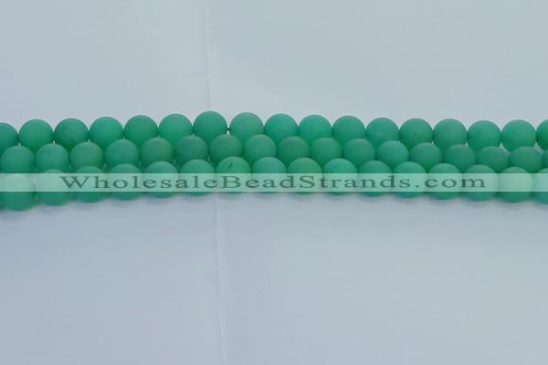 CAJ713 15.5 inches 10mm round matte green aventurine beads