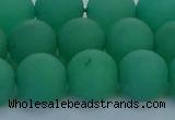 CAJ714 15.5 inches 12mm round matte green aventurine beads