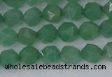 CAJ731 15.5 inches 6mm faceted nuggets green aventurine beads