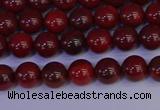 CAJ750 15.5 inches 4mm round apple jasper beads wholesale