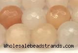 CAJ821 15 inches 8mm faceted round pink aventurine beads