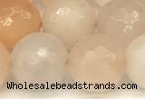 CAJ823 15 inches 12mm faceted round pink aventurine beads