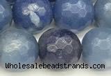 CAJ828 15 inches 12mm faceted round blue aventurine beads