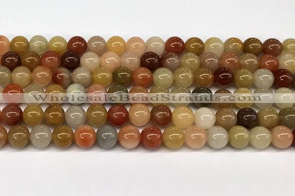 CAJ847 15 inches 8mm round jade gemstone beads