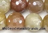 CAJ872 15 inches 10mm faceted round AB-color jade beads