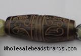 CAL05 14.5 inches 25*60mm carved drum agalmatolite beads