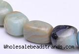 CAM09 13*16mm pebble natural amazonite gemstone beads Wholesale