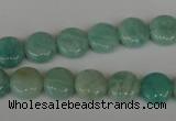 CAM1016 15.5 inches 10mm flat round natural Russian amazonite beads