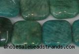 CAM1030 15.5 inches 20*20mm square natural Russian amazonite beads