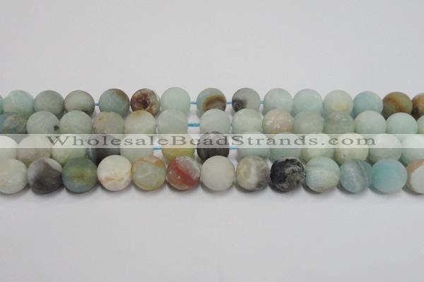 CAM1104 15.5 inches 12mm round matte amazonite beads wholesale