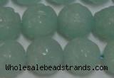 CAM1126 15.5 inches 16mm carved round amazonite beads wholesale