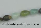 CAM115 15.5 inches 8*10mm flat teardrop amazonite gemstone beads