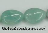 CAM117 15.5 inches 18*25mm flat teardrop amazonite gemstone beads