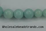 CAM125 15.5 inches multi-size round amazonite gemstone beads