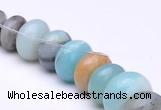 CAM14 15.5 inch different sizes roundel natural amazonite beads