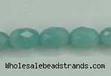 CAM140 15.5 inches 10*14mm faceted drum amazonite gemstone beads