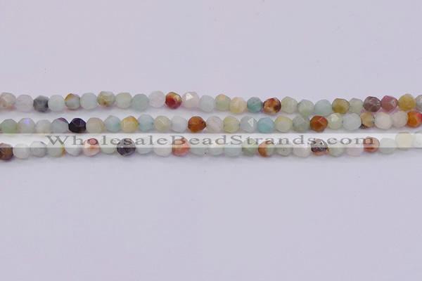 CAM1411 15.5 inches 6mm faceted nuggets amazonite gemstone beads