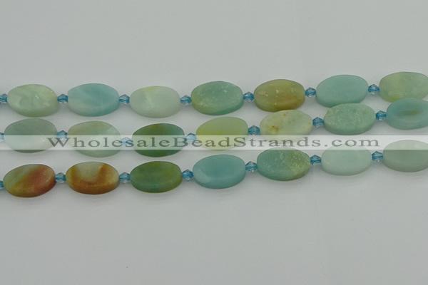 CAM1427 15.5 inches 12*20mm oval Chinese amazonite beads