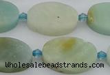 CAM1428 15.5 inches 15*22mm oval Chinese amazonite beads