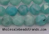 CAM1437 15.5 inches 8mm faceted nuggets amazonite gemstone beads