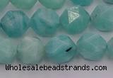 CAM1438 15.5 inches 10mm faceted nuggets amazonite gemstone beads