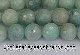 CAM1452 15.5 inches 8mm faceted round amazonite gemstone beads