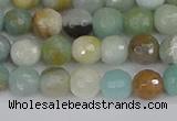 CAM1459 15.5 inches 6mm faceted round amazonite beads wholesale