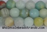 CAM1460 15.5 inches 8mm faceted round amazonite beads wholesale