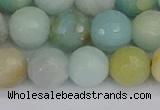 CAM1462 15.5 inches 12mm faceted round amazonite beads wholesale