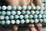 CAM1495 15.5 inches 10mm faceted nuggets amazonite beads wholesale