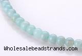 CAM15 16 inches 4mm round natural amazonite beads Wholesale