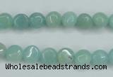 CAM151 15.5 inches 8mm flat round amazonite gemstone beads