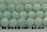 CAM1511 15.5 inches 6mm faceted round natural peru amazonite beads