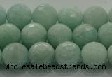 CAM1513 15.5 inches 10mm faceted round natural peru amazonite beads