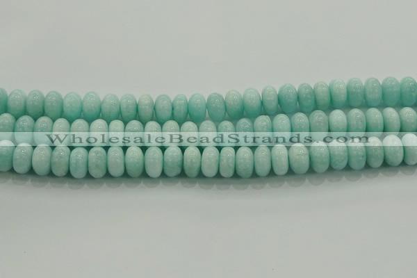 CAM1534 15.5 inches 7*12mm rondelle natural peru amazonite beads